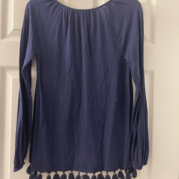 Navy Blue Lilly Pulitzer Tassel Shirt! - Picture 4 of 4